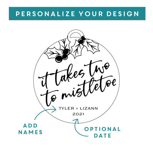 Personalized Couples Ornament - Design: XMAS3