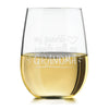 Etched Stemless White Wine Glasses Mother’s Day for Grandma - Design: MD8